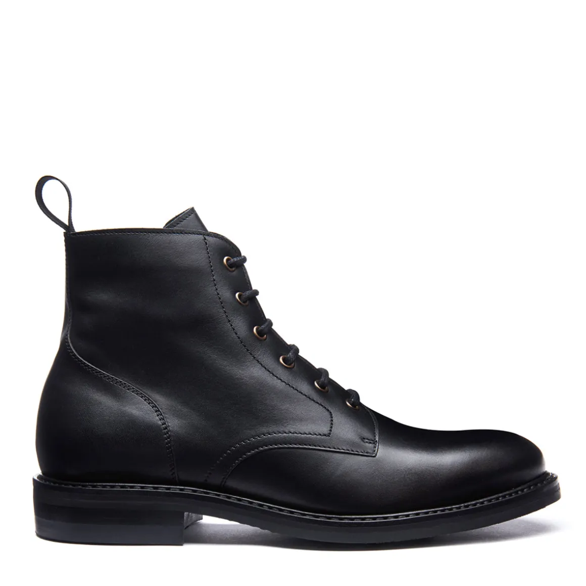Best Sale Black Calf 6 Eye Derby Boot Logger Boots | Derby Boots
