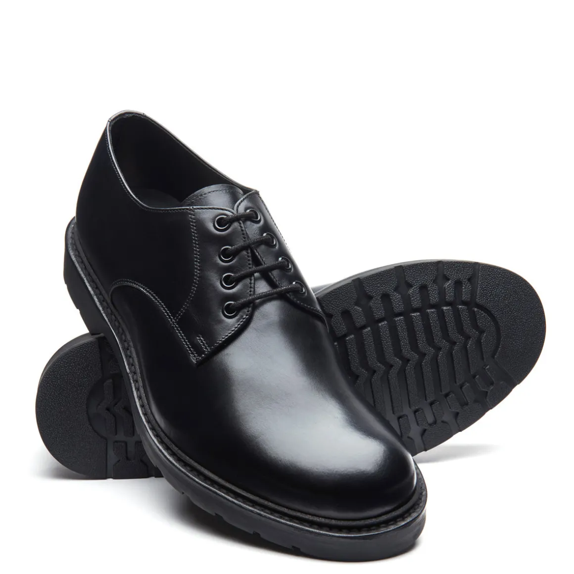 New Black Calf 4 Eye Plain Toe Gibson Shoe Gibson Shoes | Logger Boots