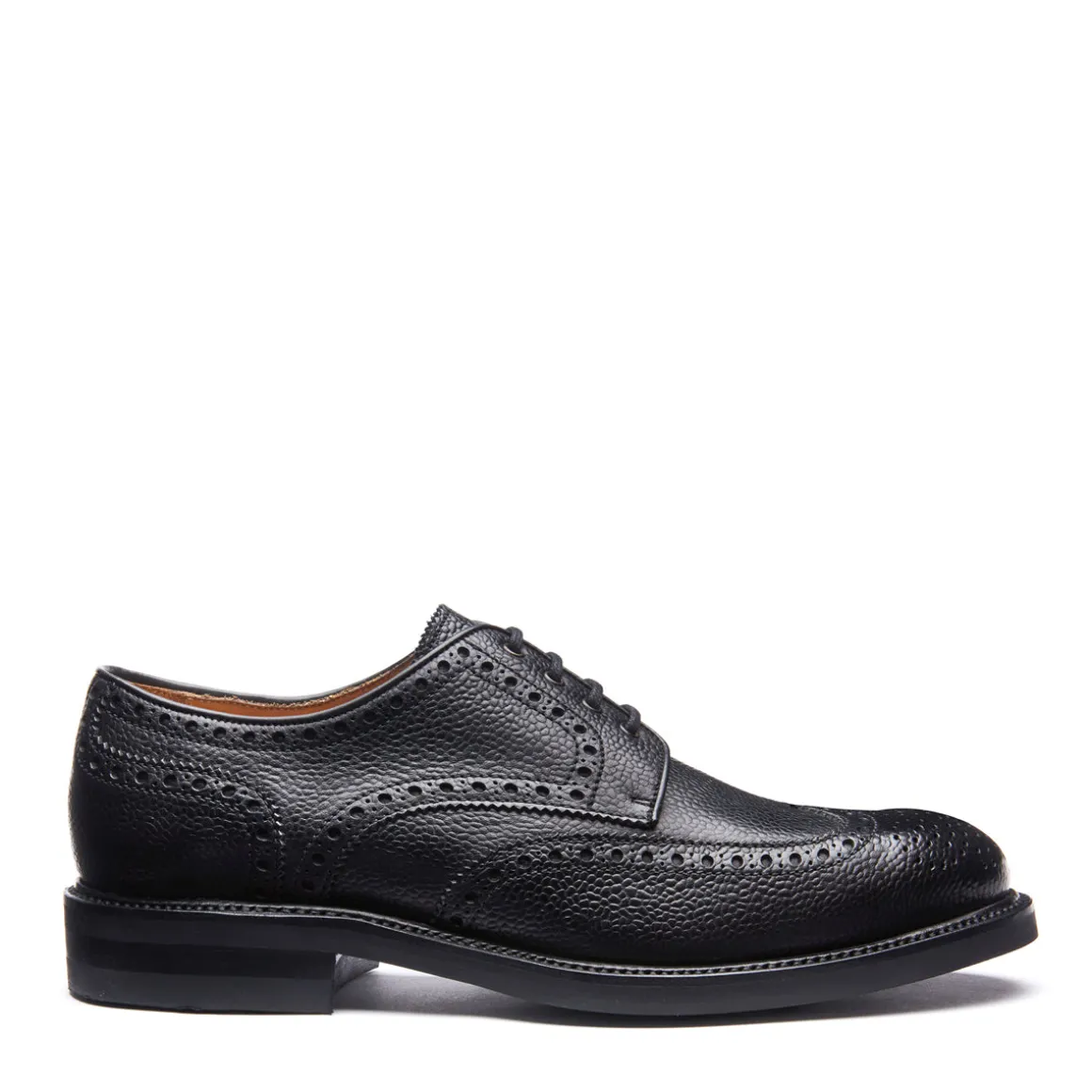 Outlet Black Grain-Calf 4 Eye Gibson Brogue Shoe Gibson Shoes | Logger Boots