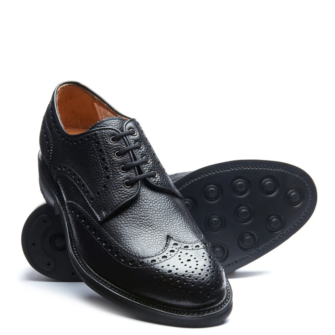 Outlet Black Grain-Calf 4 Eye Gibson Brogue Shoe Gibson Shoes | Logger Boots