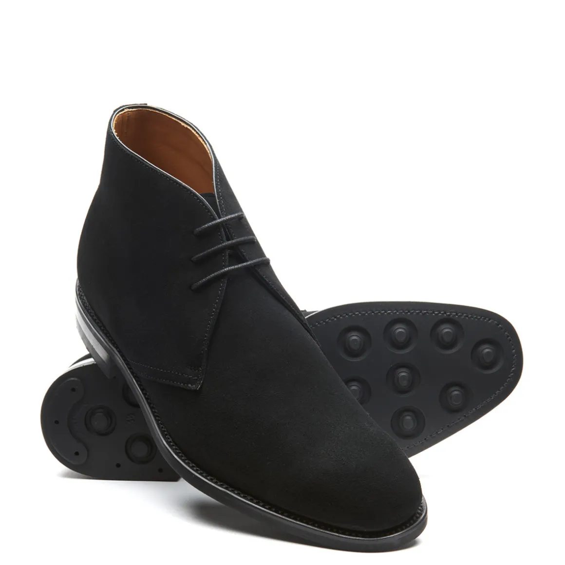 Fashion Black Suede 3 Eye Chukka Boot Logger Boots | Chukka Boots