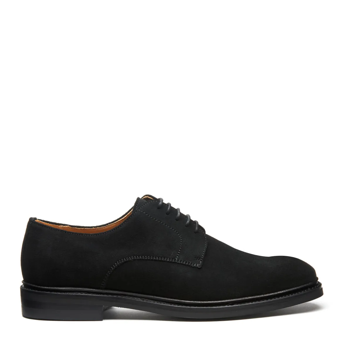 Cheap Black Suede 5 Eye Derby Shoe Gibson Shoes | Logger Boots