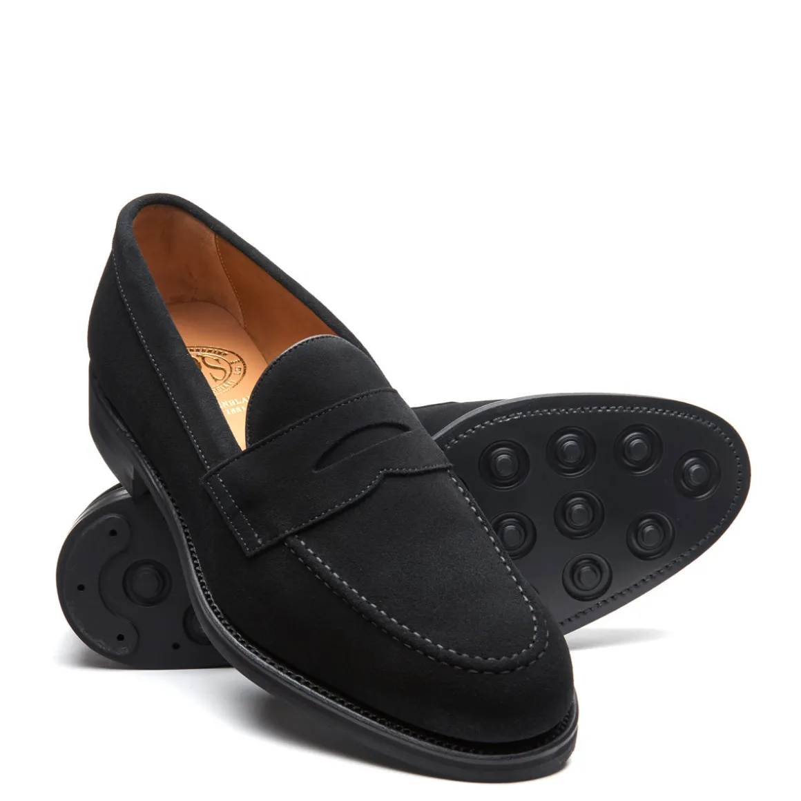 Outlet Black Suede Penny Loafer Loafers | Logger Boots