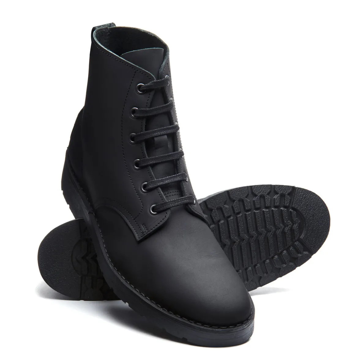 Flash Sale Black Waxy 6 Eye Derby Boot Logger Boots | Derby Boots
