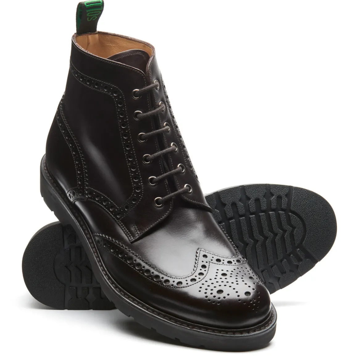 New Brown Calf 6 Eye Derby Brogue Boot Logger Boots | Brogue Boots