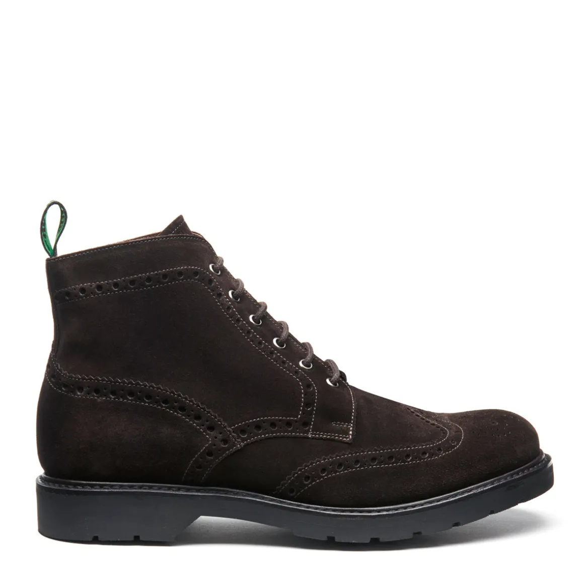 Hot Brown Suede 6 Eye Derby Brogue Boot Logger Boots | Brogue Boots