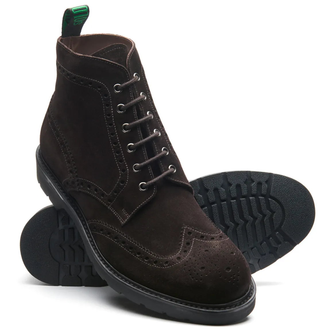 Hot Brown Suede 6 Eye Derby Brogue Boot Logger Boots | Brogue Boots