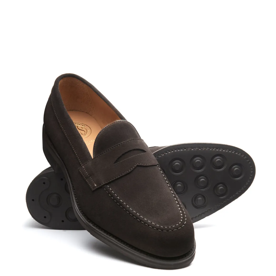 Discount Brown Suede Penny Loafer Loafers | Logger Boots