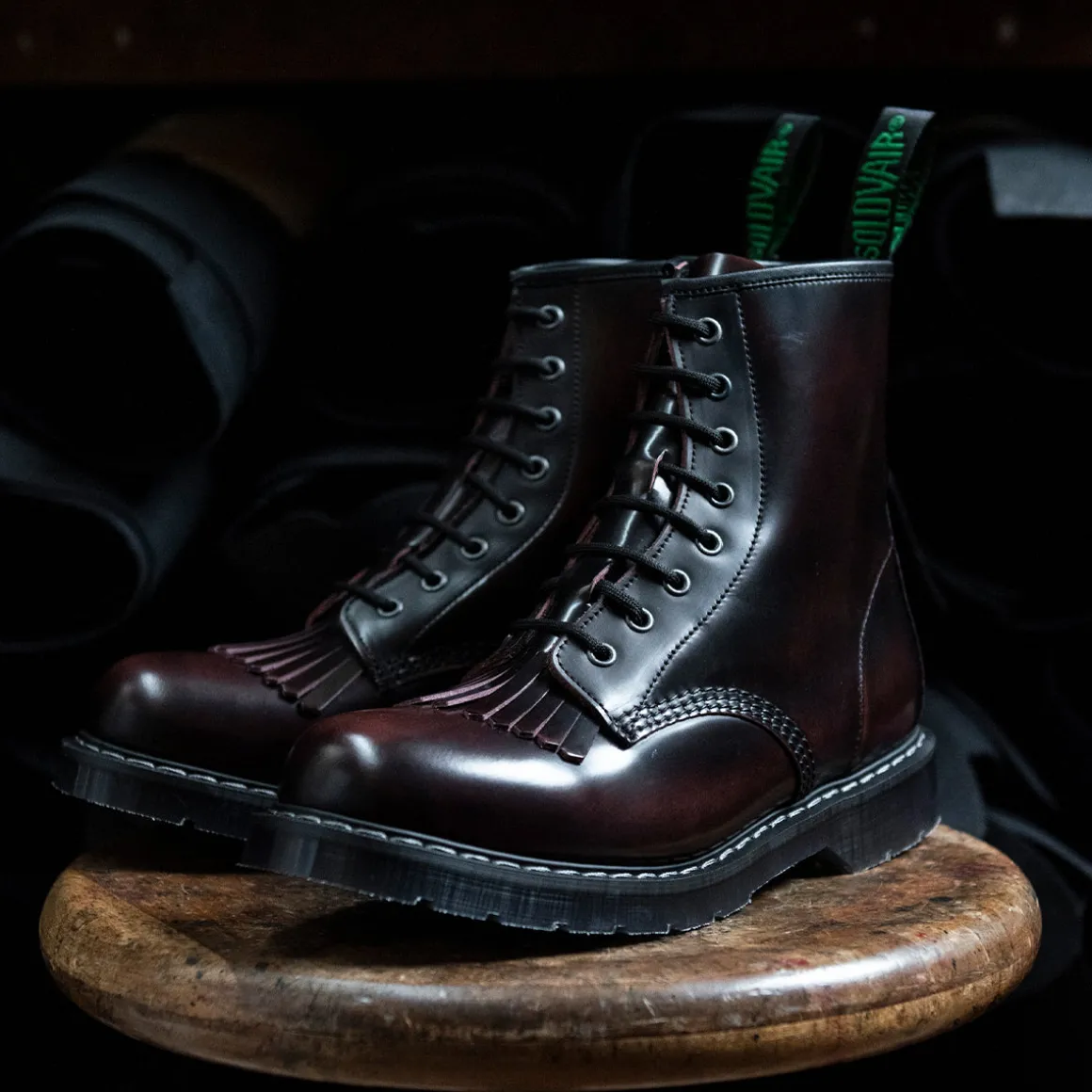 Best Burgundy Rub-Off 8 Eye Derby Boot & Boot Kiltie Bundles | Logger Boots