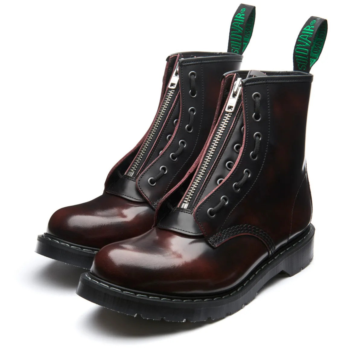 Cheap Burgundy Rub-Off 8 Eye Derby Boot & Zip Guard Bundles | Logger Boots