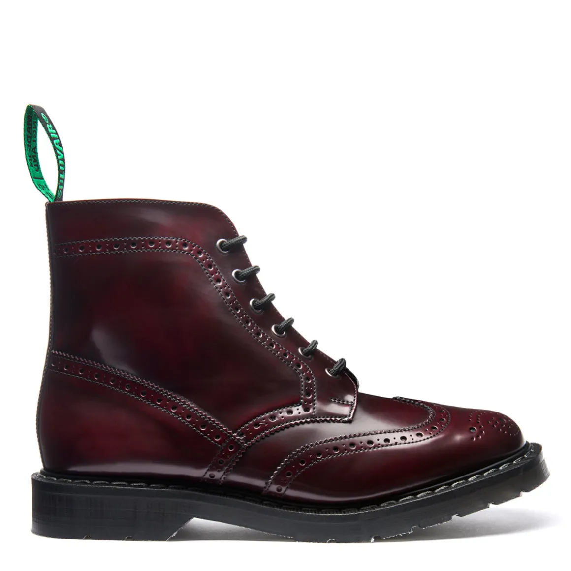 Sale Cherry Red Rub Off Vegan 6 Eye Derby Brogue Boot Women Derby Boots | Vegan Boots