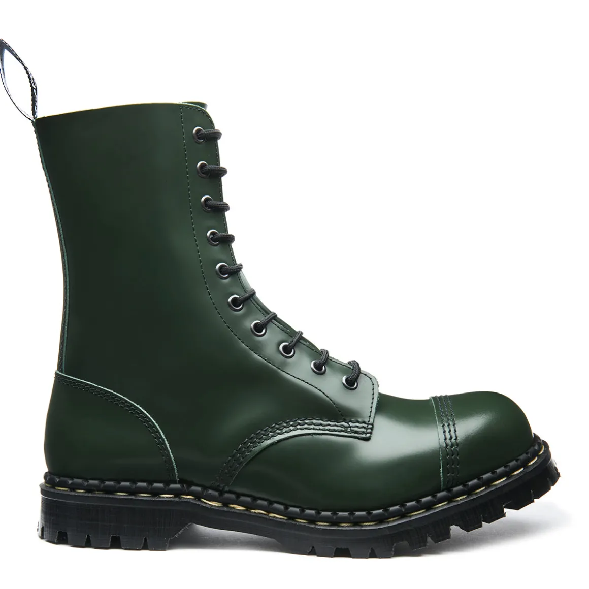 Sale Green Hi Shine 10 Eye Steel Toe Capped Derby Boot Women Steel Toe Boots | Derby Boots