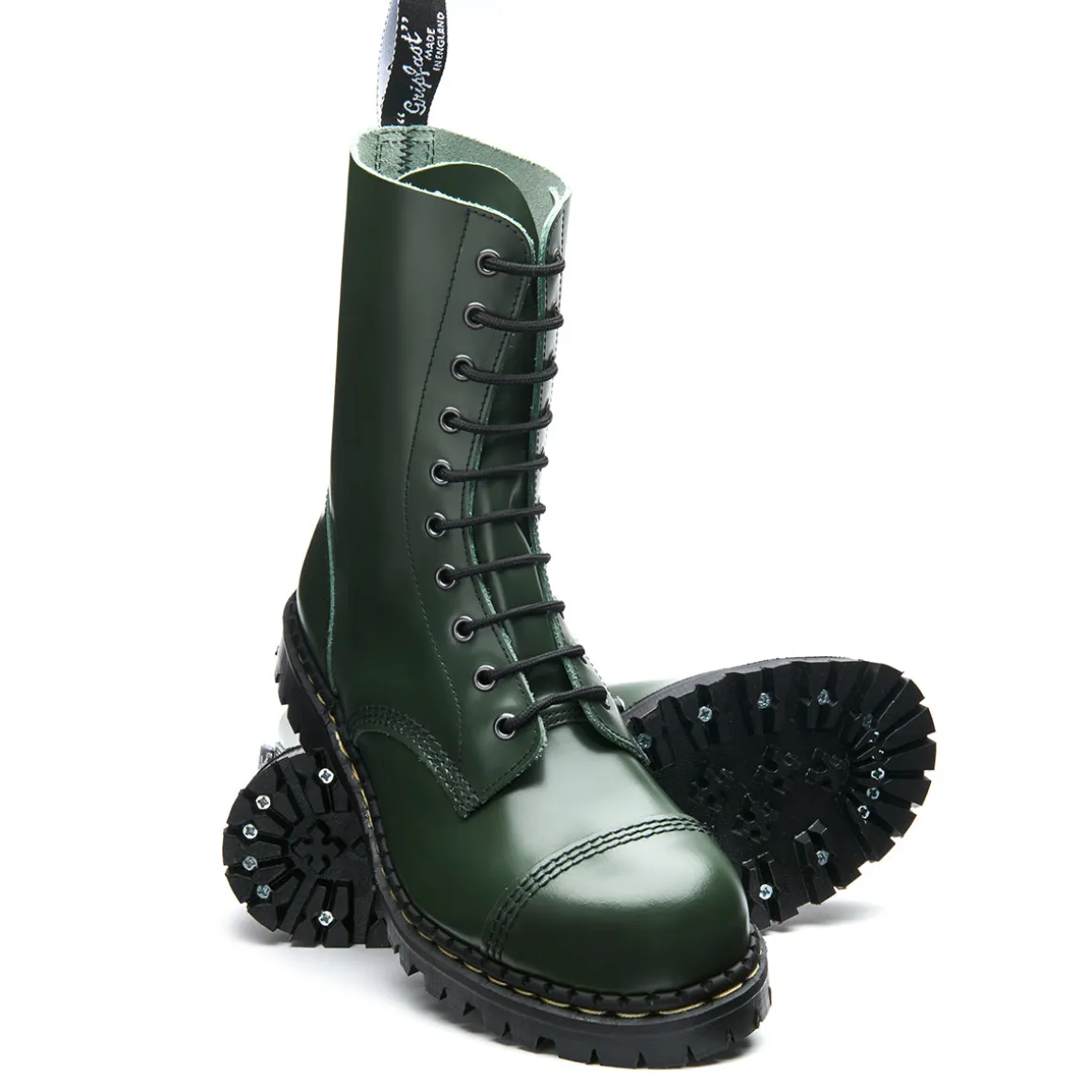 Sale Green Hi Shine 10 Eye Steel Toe Capped Derby Boot Women Steel Toe Boots | Derby Boots