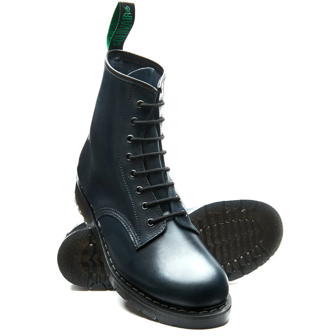 Clearance Navy Gaucho 8 Eye Derby Boot Women Derby Boots | Logger Boots