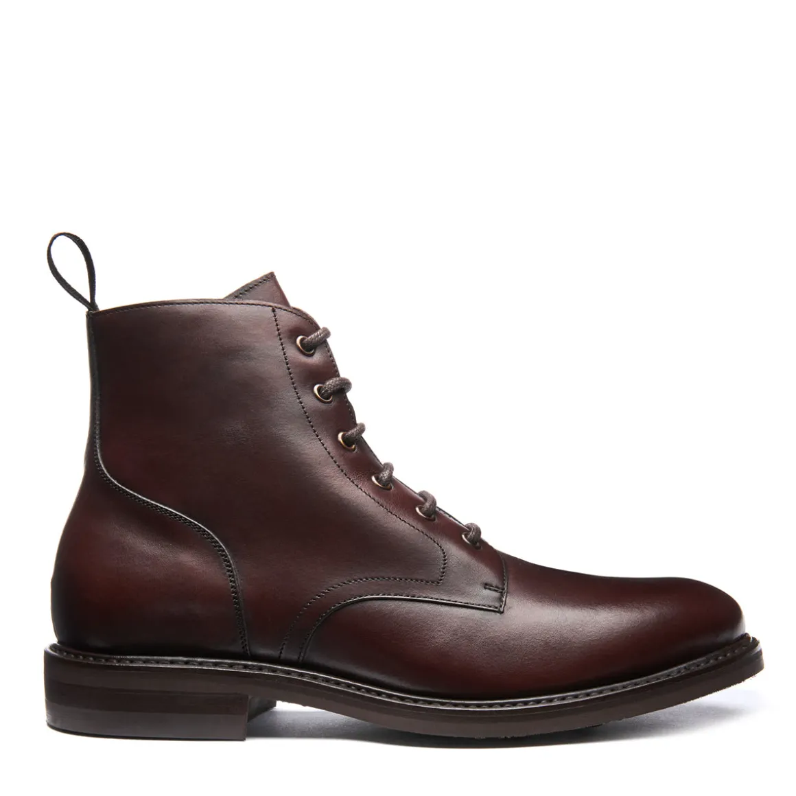 Cheap Walnut Brown Calf 6 Eye Derby Boot Logger Boots | Derby Boots
